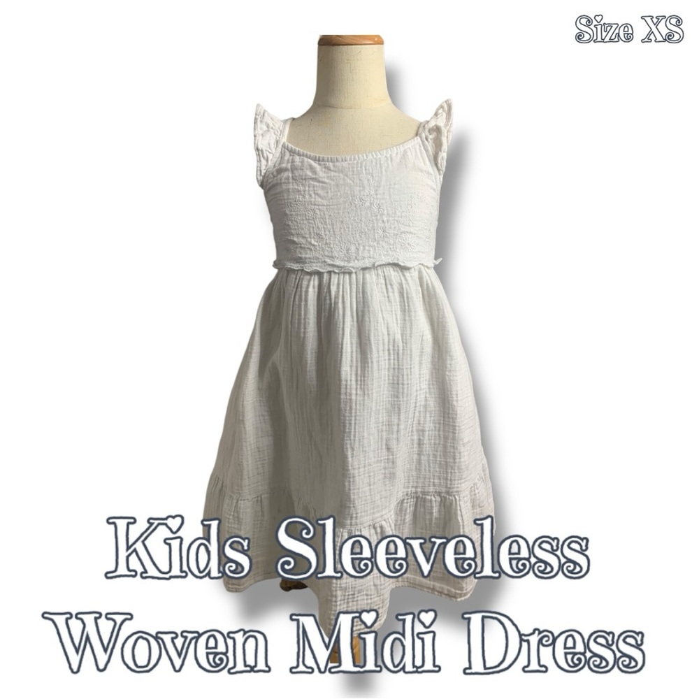 Kids Sleeveless Woven Midi Dress w/ Pockets